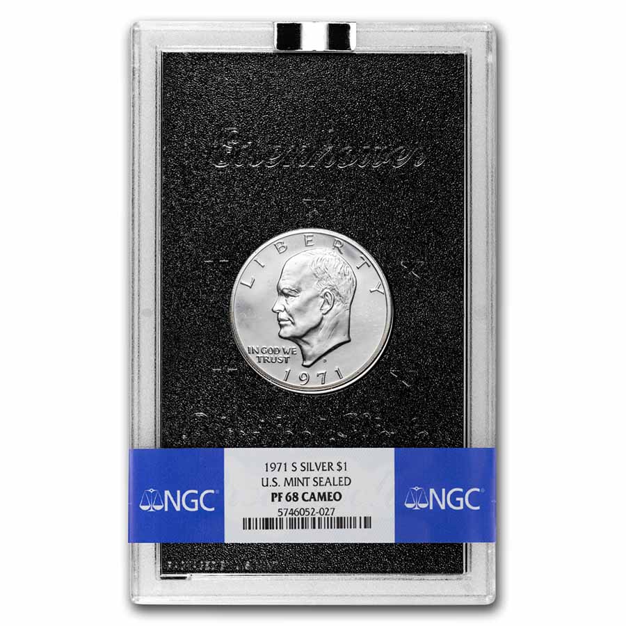 Buy 1971-S Silver Eisenhower Dollar PR-68 CAM NGC (Mint Sealed)