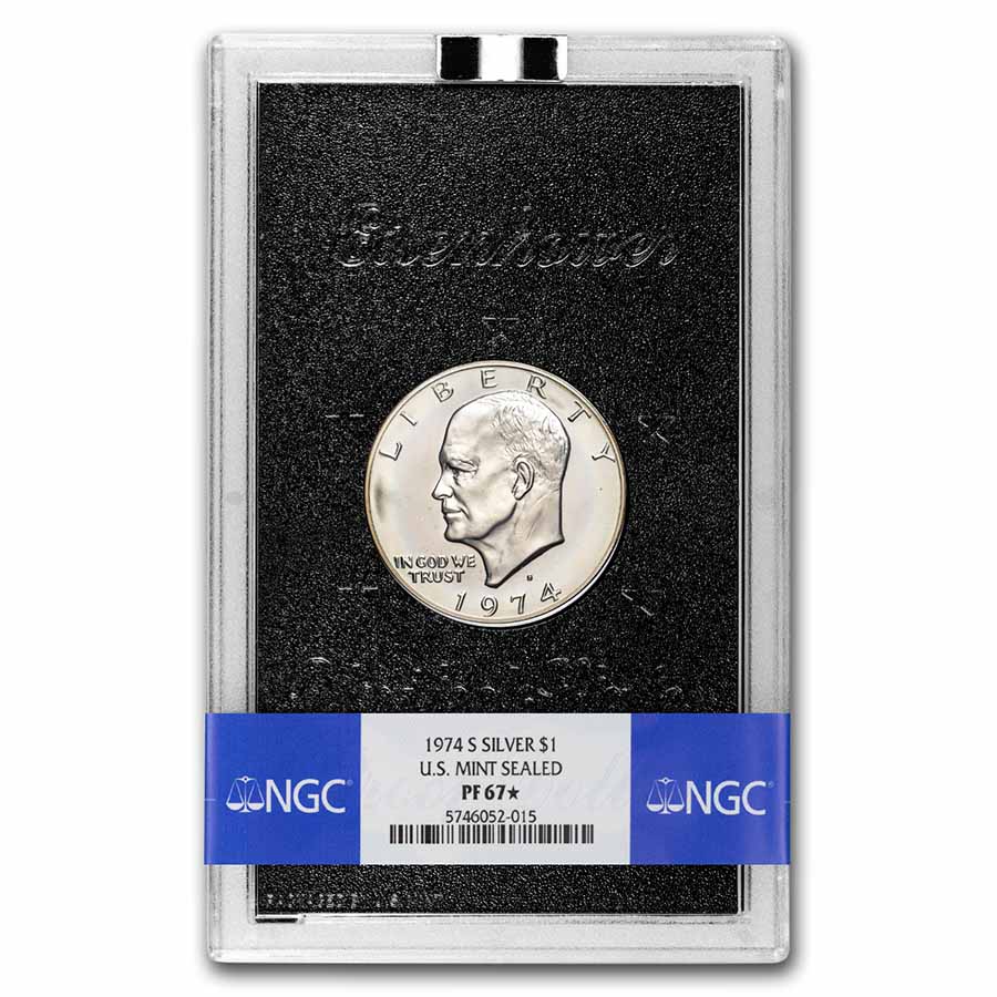 Buy 1974-S Silver Eisenhower Dollar PR-67 Star NGC (Mint Sealed)