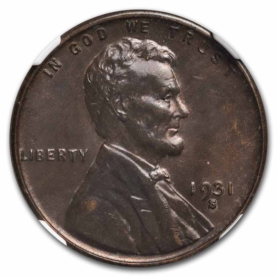 Buy 1931-S Lincoln Cent MS-63 NGC (Brown)