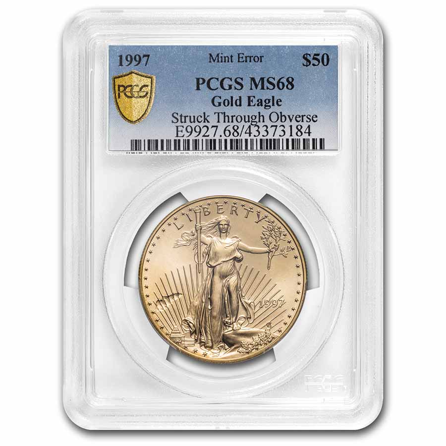 Buy 1997 1 oz Gold Eagle MS-68 PCGS (Error, Struck-Through Obverse)