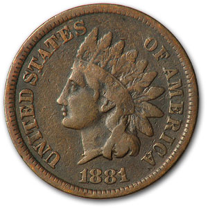 Buy 1881 Indian Head Cent VG