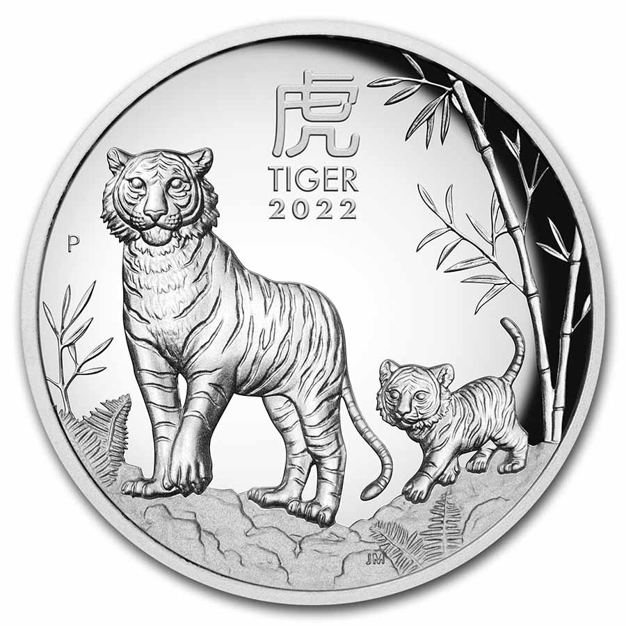 Buy 2022 Australia 1 oz Silver Lunar Tiger Proof (HR, Box & COA)