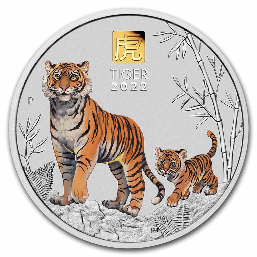 Buy 2022 Australia 1 kilo Silver Lunar Tiger BU (Gold Privy)