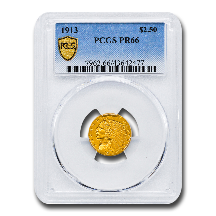 Buy 1913 $2.50 Indian Gold Quarter Eagle PR-66 PCGS