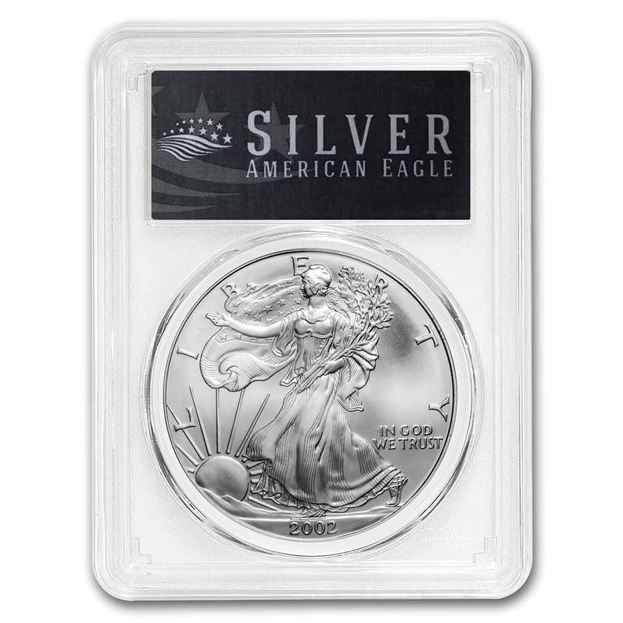 Buy 2002 American Silver Eagle MS-69 PCGS (Black Label)
