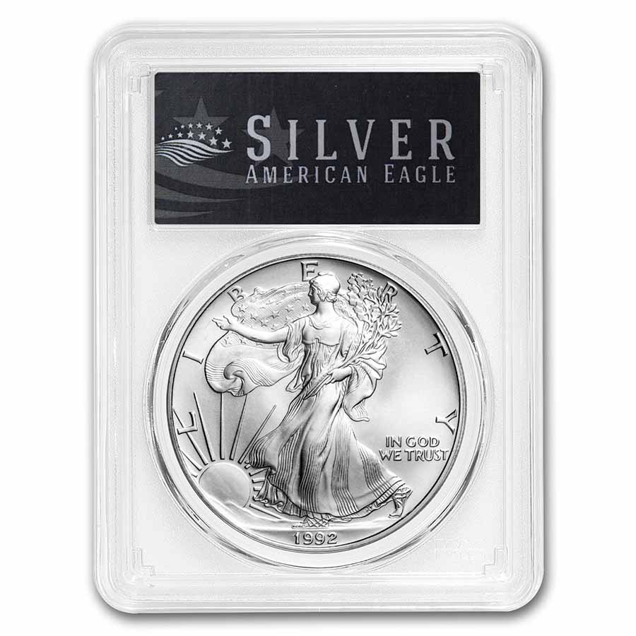 Buy 1992 American Silver Eagle MS-69 PCGS (Black Label)