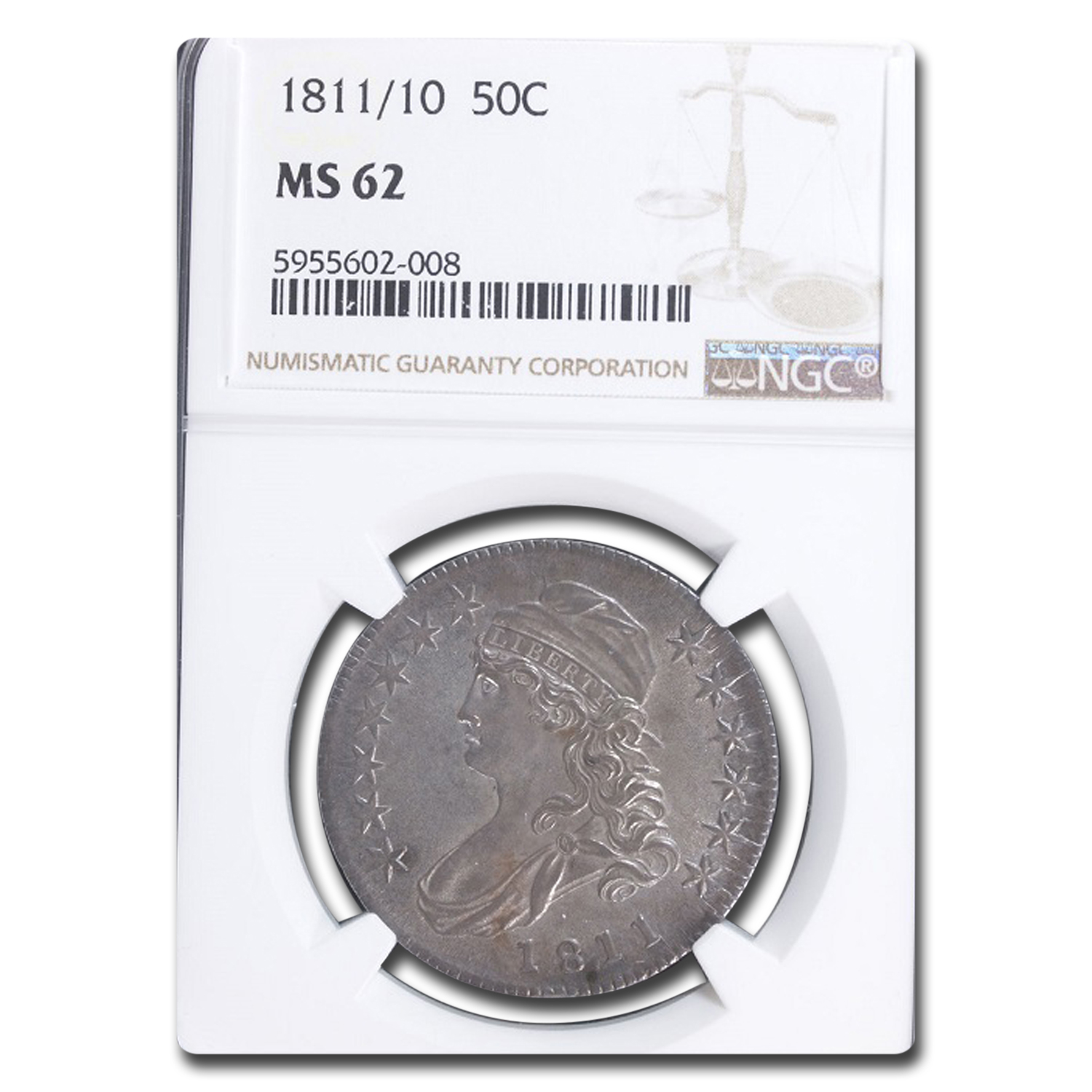 Buy 1811/10 Capped Bust Half Dollar MS-62 NGC - Click Image to Close