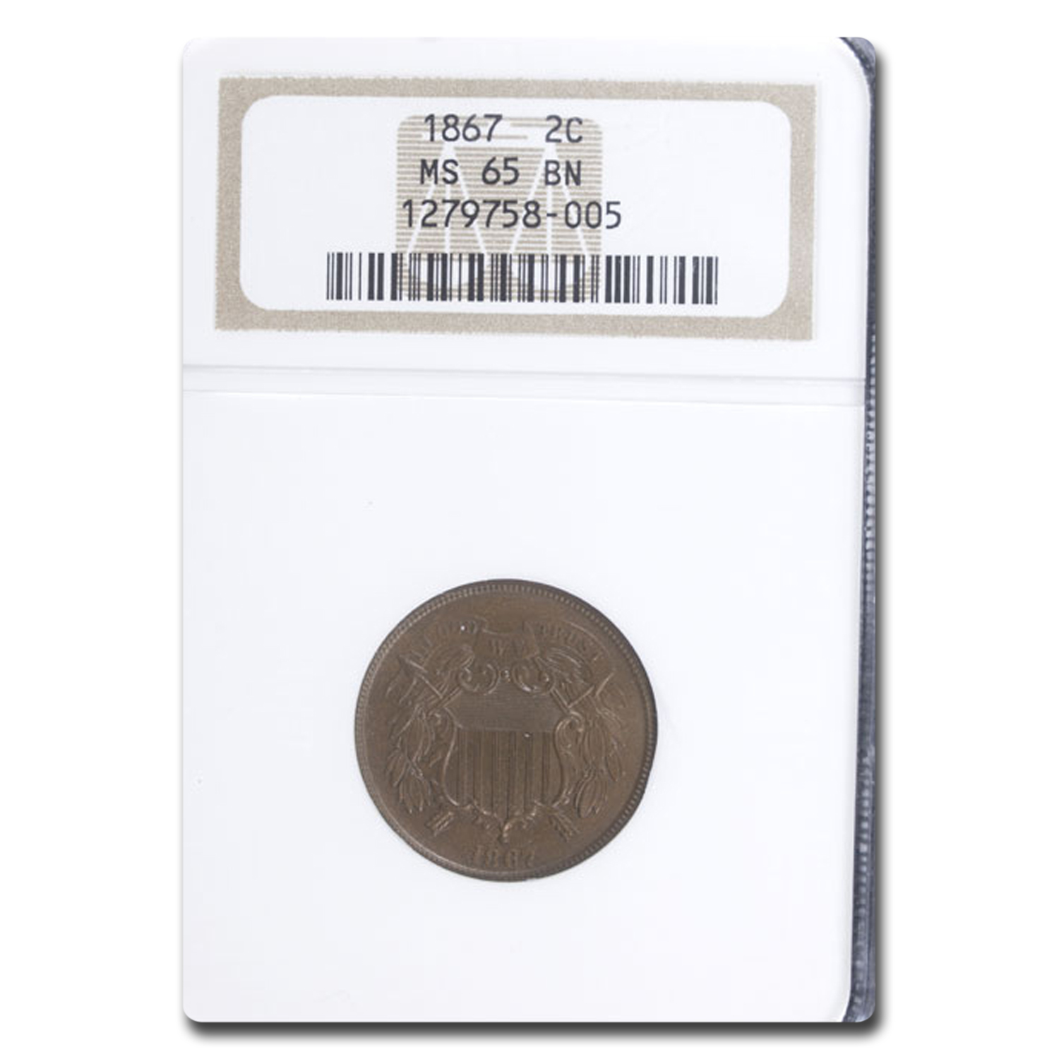 Buy 1867 Two Cent Piece MS-65 NGC (Brown) - Click Image to Close