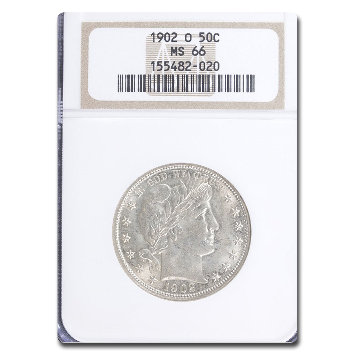 Buy 1902-O Barber Half Dollar MS-66 NGC