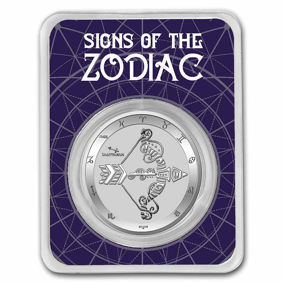 Buy 2022 Tokelau 1 oz Silver $5 Zodiac Series: Sagittarius BU (TEP)