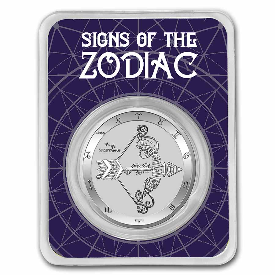 Buy 2022 Tokelau 1 oz Silver $5 Zodiac Series: Sagittarius BU (TEP) - Click Image to Close