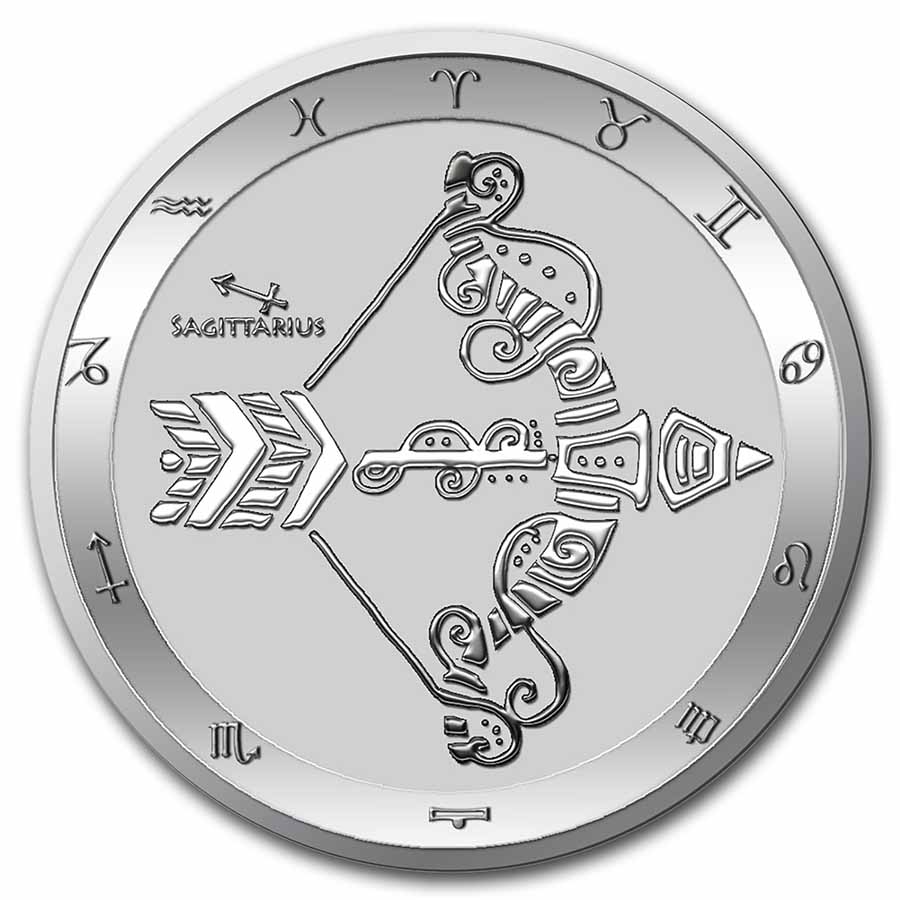 Buy 2022 Tokelau 1 oz Silver $5 Zodiac Series: Sagittarius BU - Click Image to Close