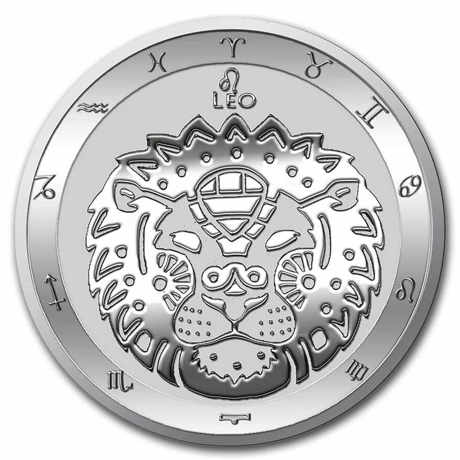 Buy 2022 Tokelau 1 oz Silver $5 Zodiac Series: Leo BU - Click Image to Close