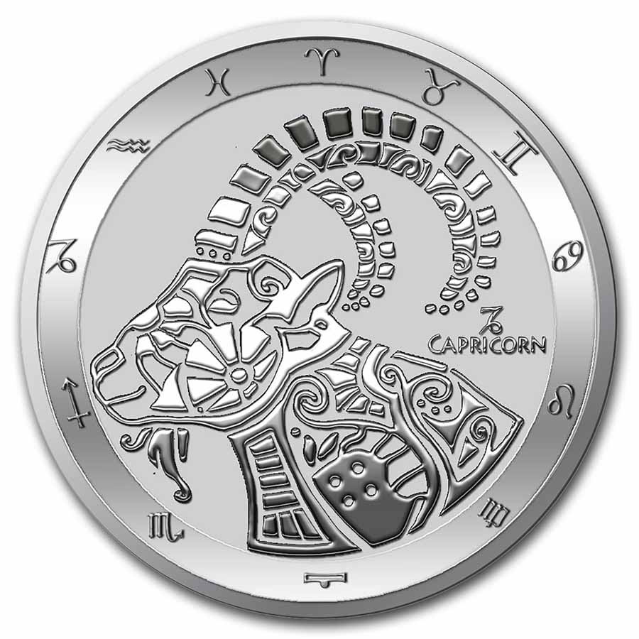 Buy 2022 Tokelau 1 oz Silver $5 Zodiac Series: Capricorn BU - Click Image to Close