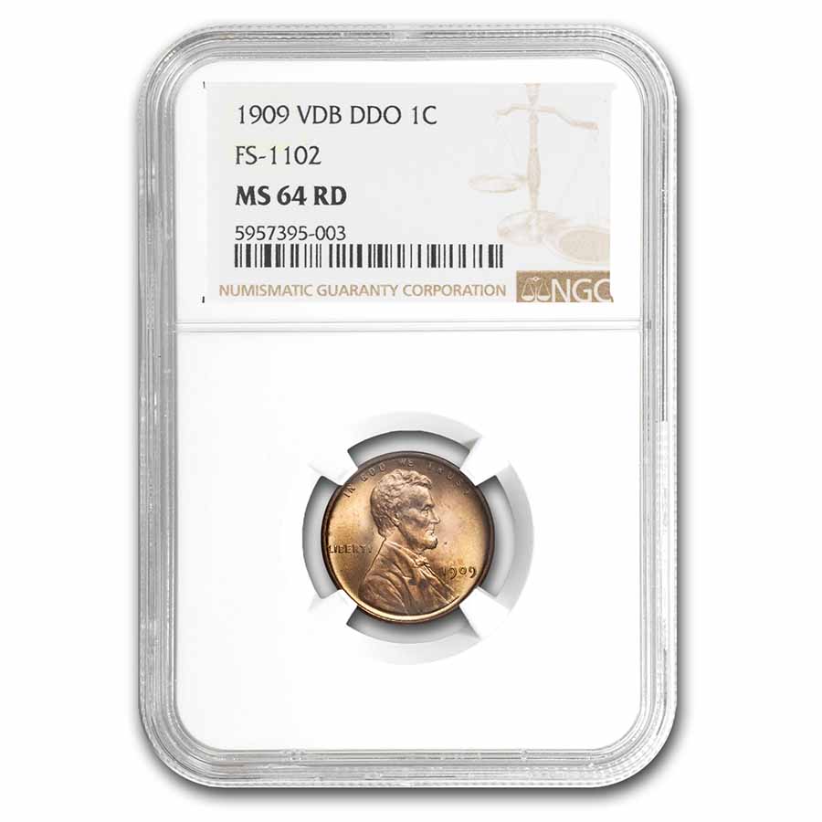 Buy 1909 VDB Lincoln Cent MS-64 NGC (Red, DDO FS-1102)