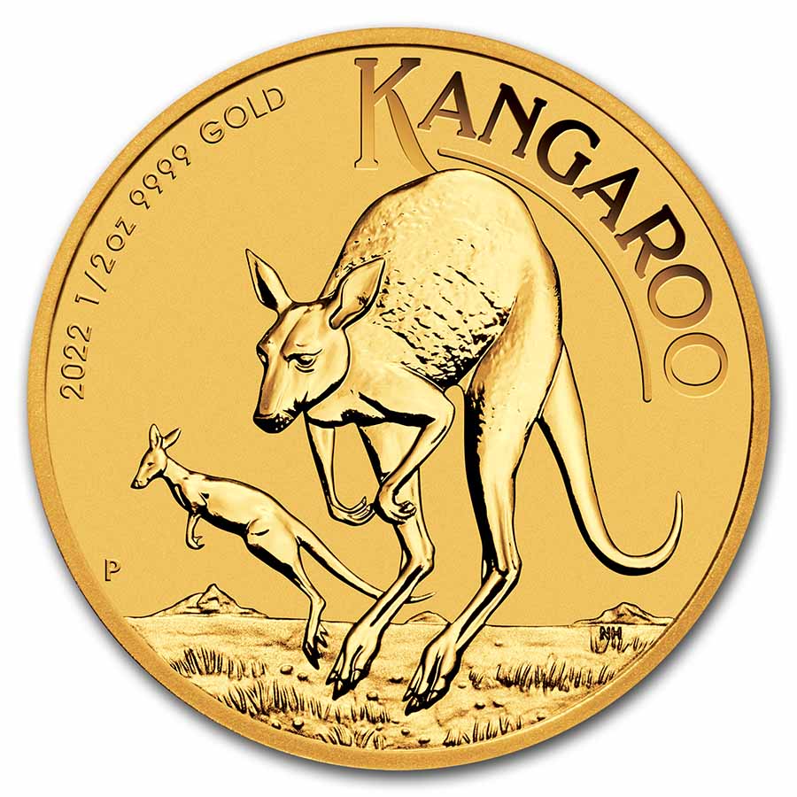 Buy 2022 Australia 1/2 oz Gold Kangaroo BU - Click Image to Close