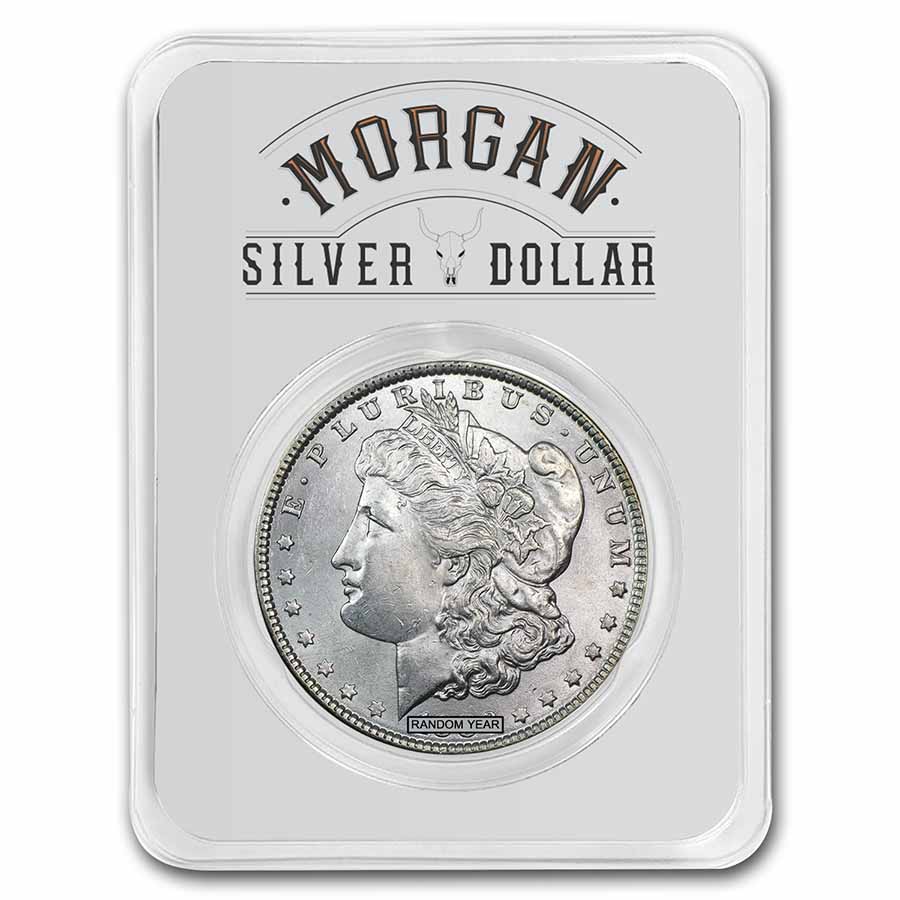 Buy 1878-1904 Morgan Silver Dollar Long Horn Card BU
