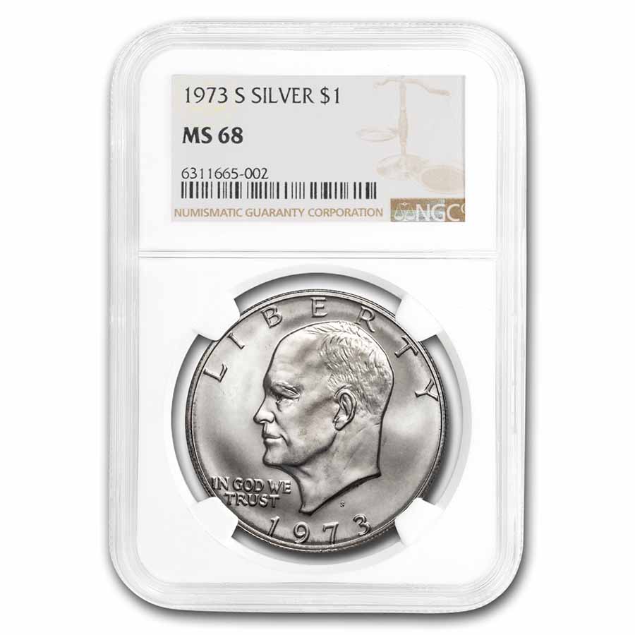 Buy 1973-S Silver Eisenhower Dollar MS-68 NGC - Click Image to Close