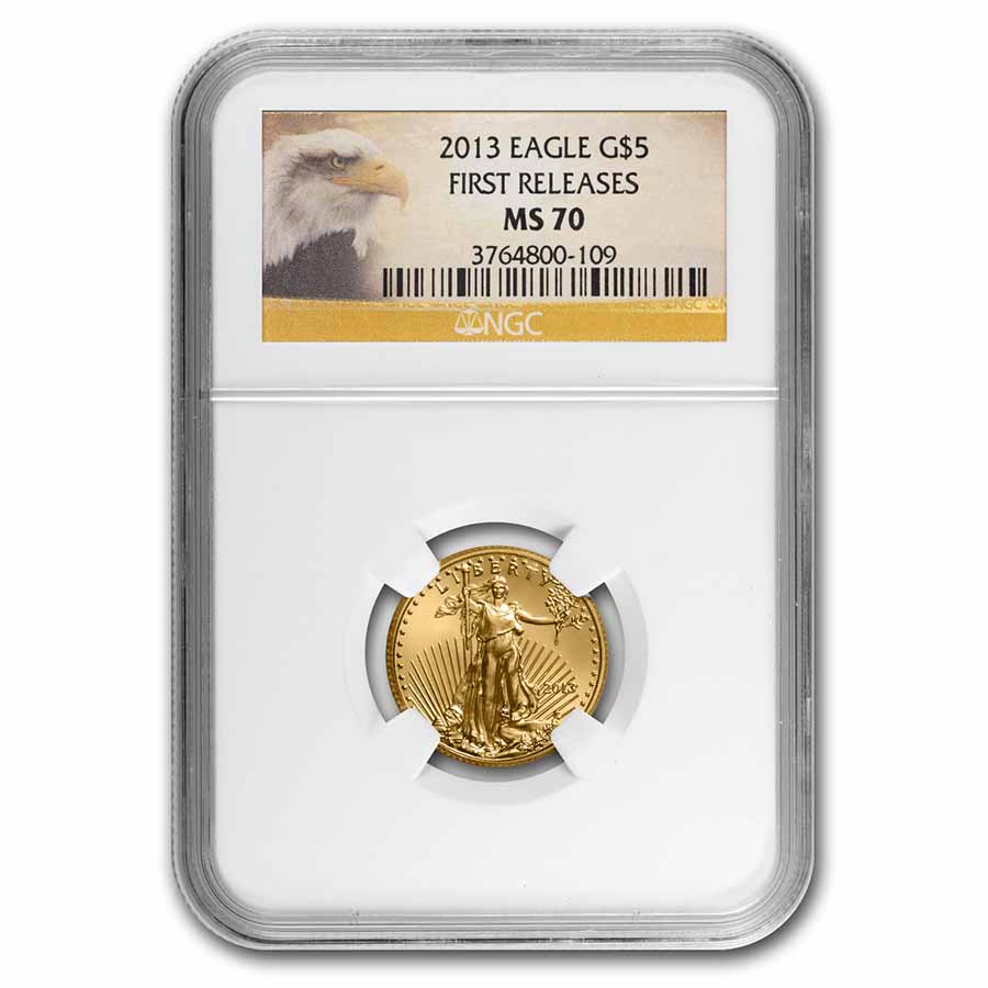 Buy 2013 1/10 oz Gold Eagle MS-70 NGC (First Releases, Eagle Label)
