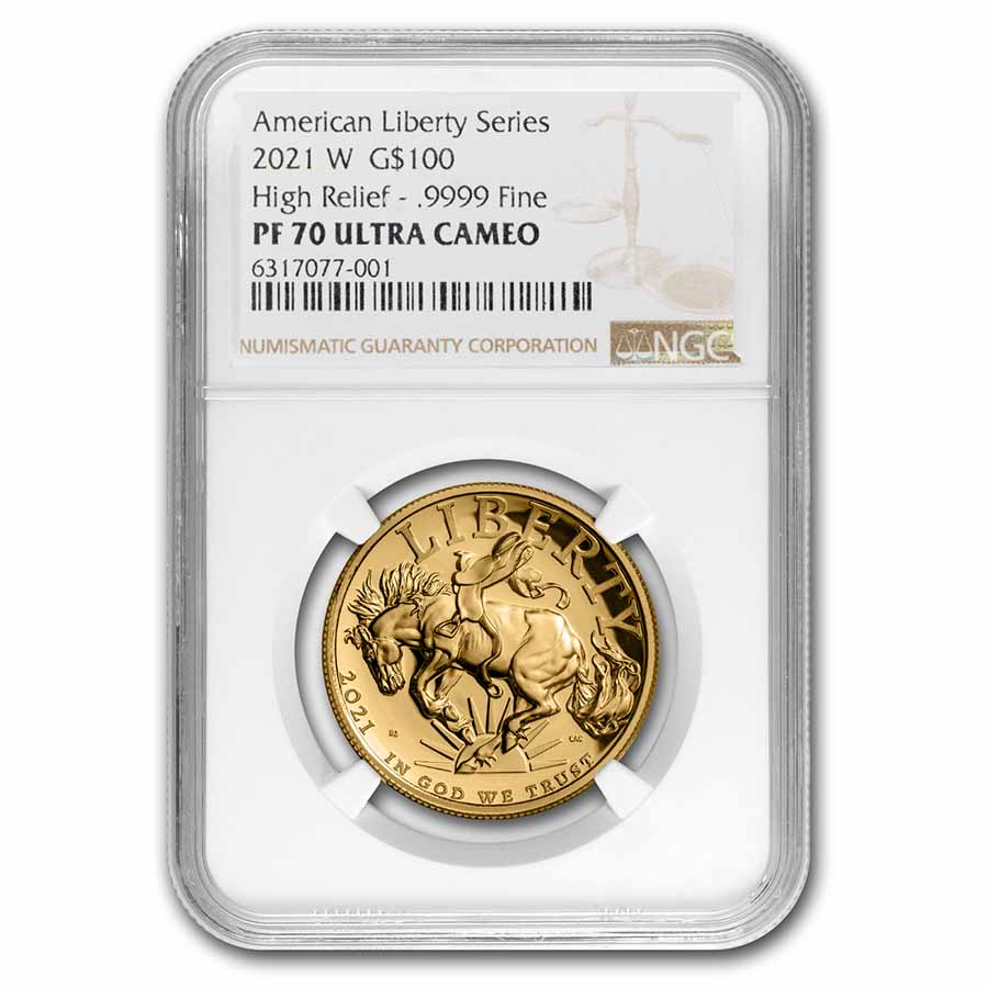 Buy 2021-W 1 oz High Relief American Liberty Gold PF-70 UCAM NGC - Click Image to Close