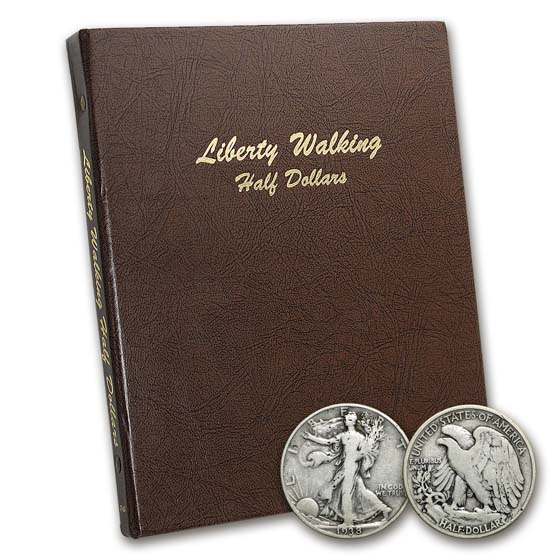 Buy 1916-1947 Walking Liberty Half Dollar Avg Circ Set (Dansco Album)