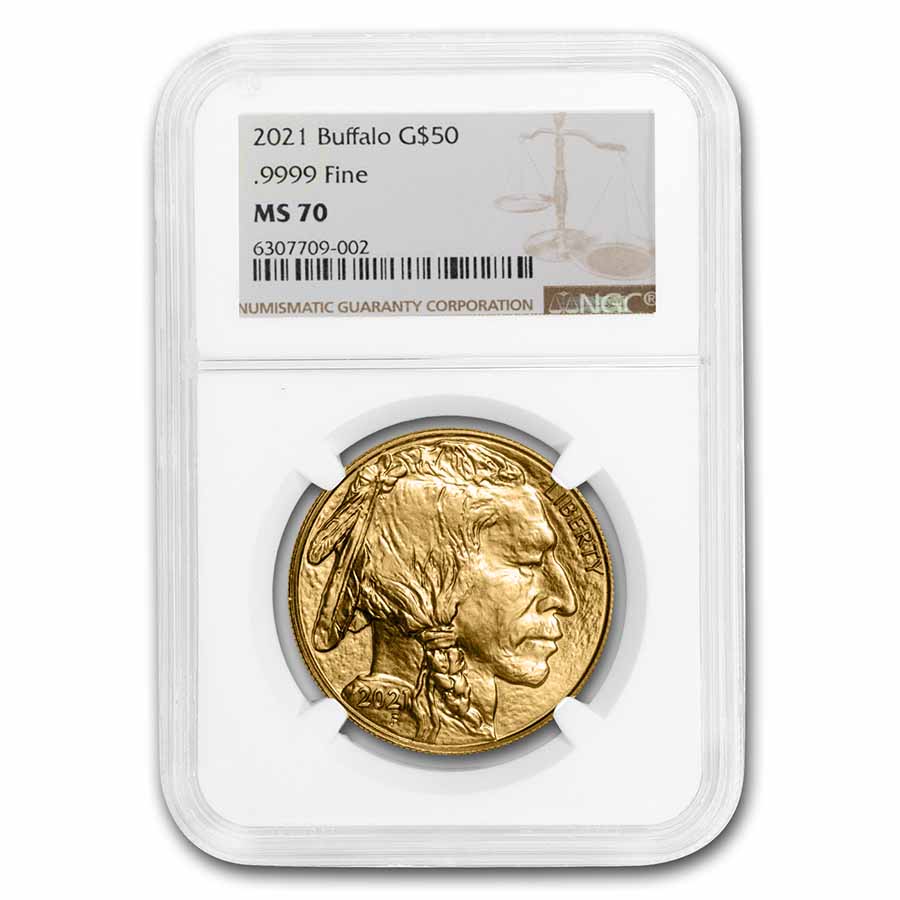 Buy 2021 1 oz Gold Buffalo MS-70 NGC