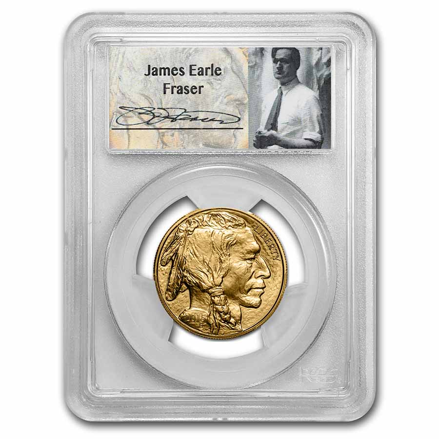 Buy 2015 1 oz Gold Buffalo MS-70 PCGS (FS, James E. Fraser Label)