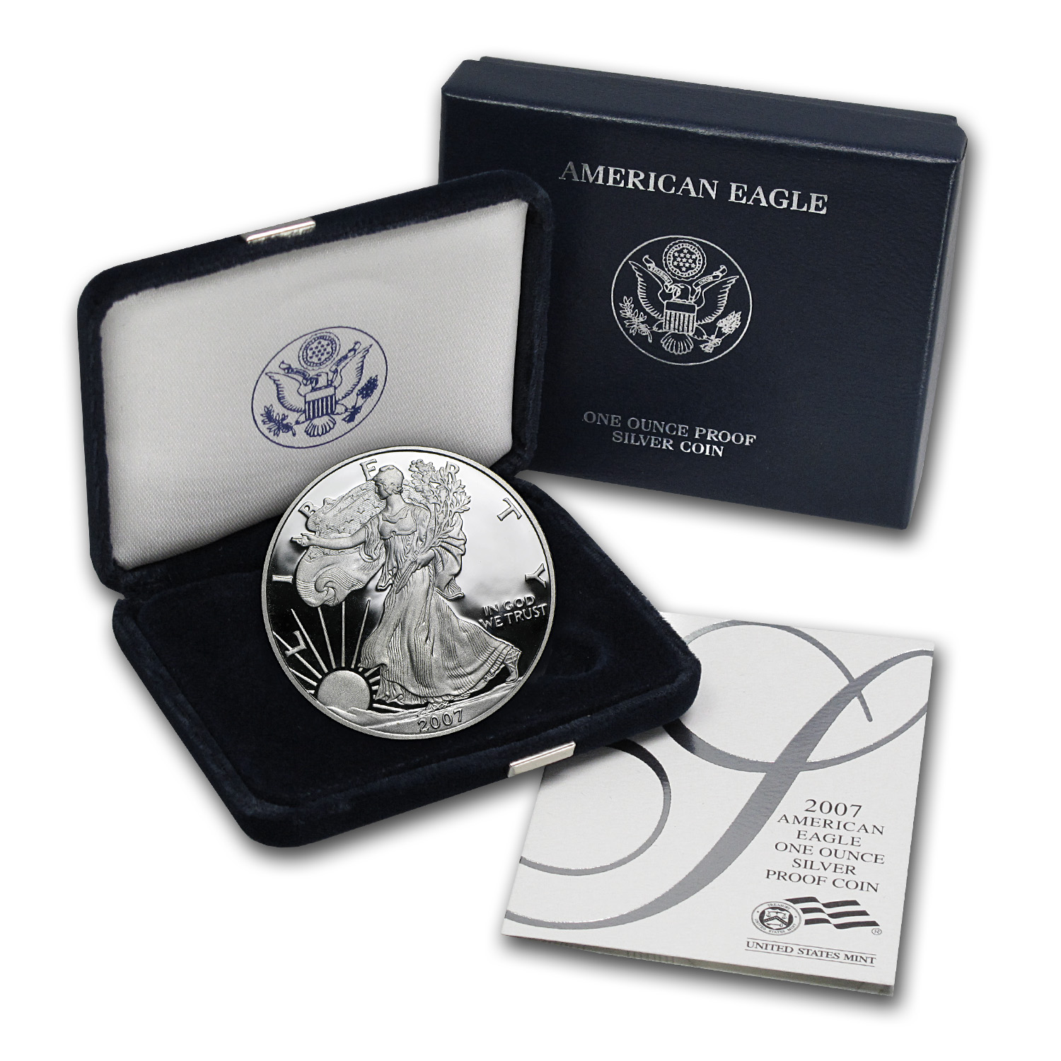 Buy 2007-W 1 oz Proof American Silver Eagle (w/Box & COA)