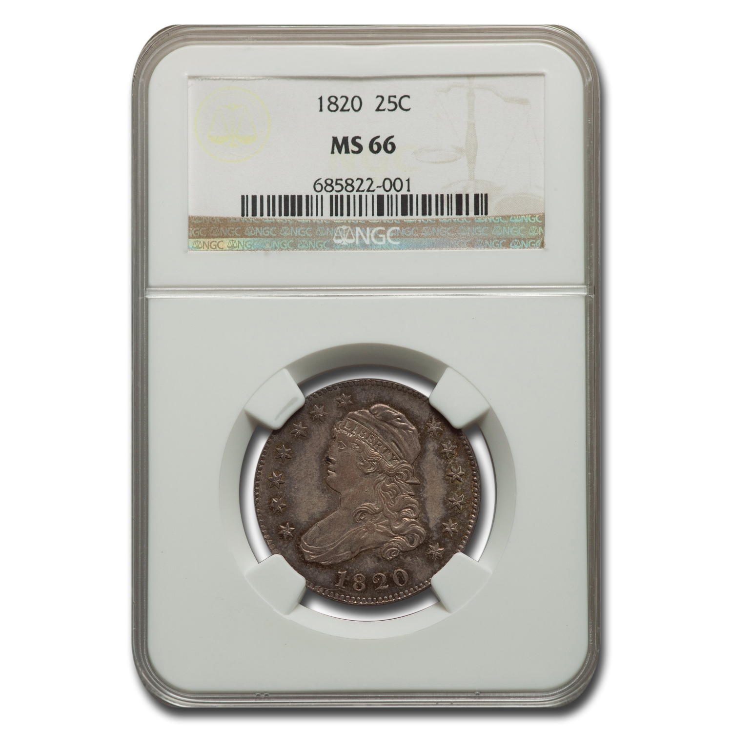Buy 1820 Capped Bust Quarter MS-66 NGC - Click Image to Close