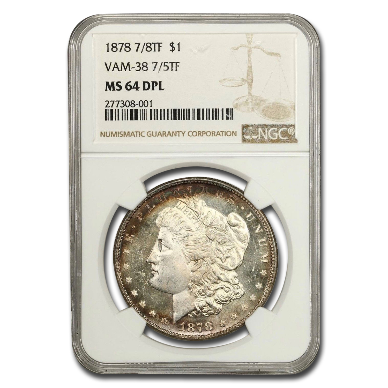 Buy 1878 Morgan Dollar 7/8 TF MS-64 NGC (DPL, VAM 38 7/5 TF)