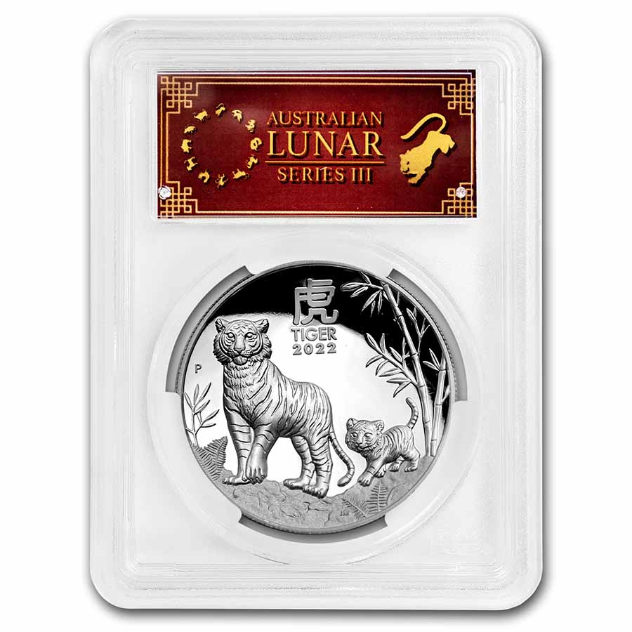 Buy 2022 Australia 1 oz Silver Lunar Tiger HR Proof (FS, Red Label) - Click Image to Close