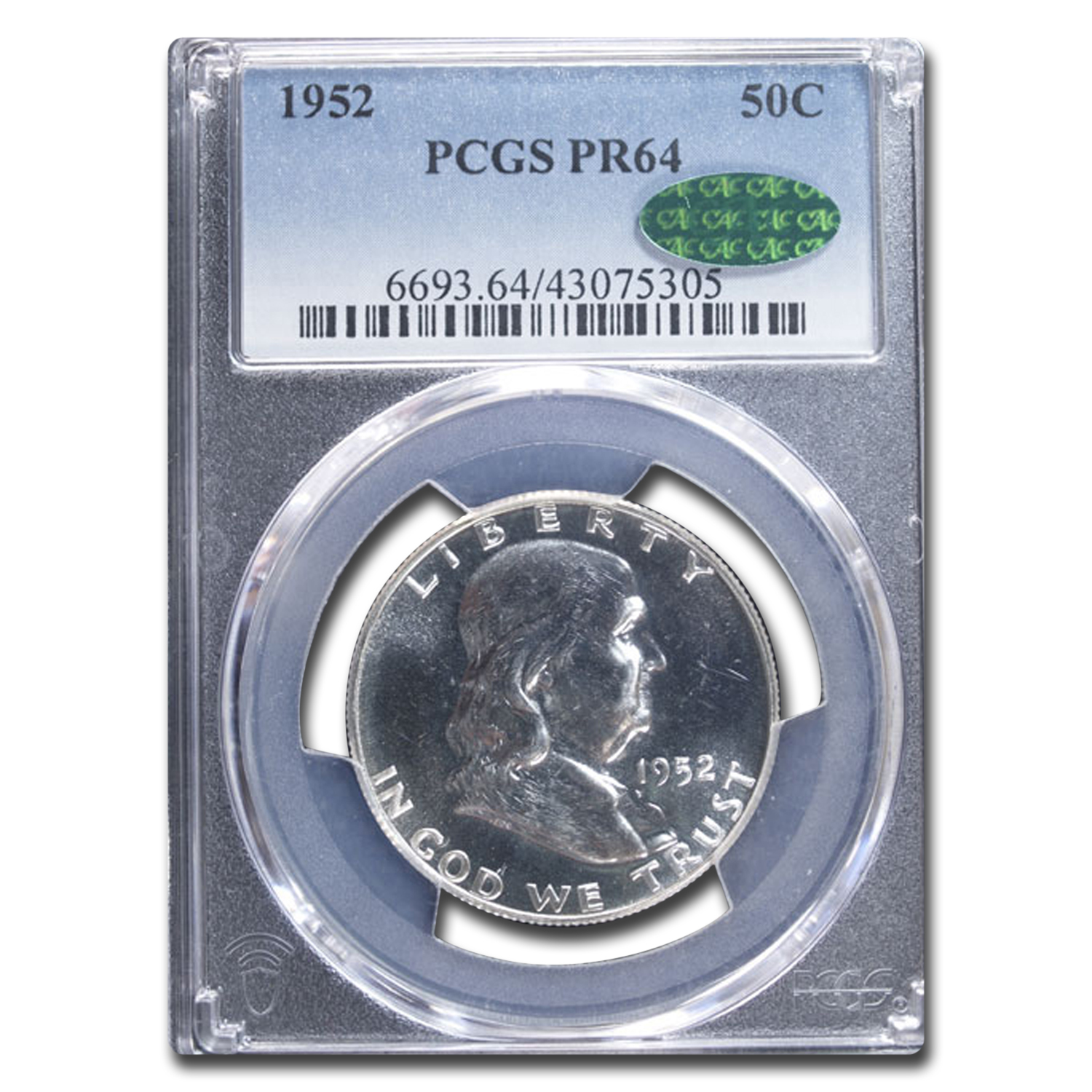 Buy 1952 Franklin Half Dollar PR-64 PCGS CAC