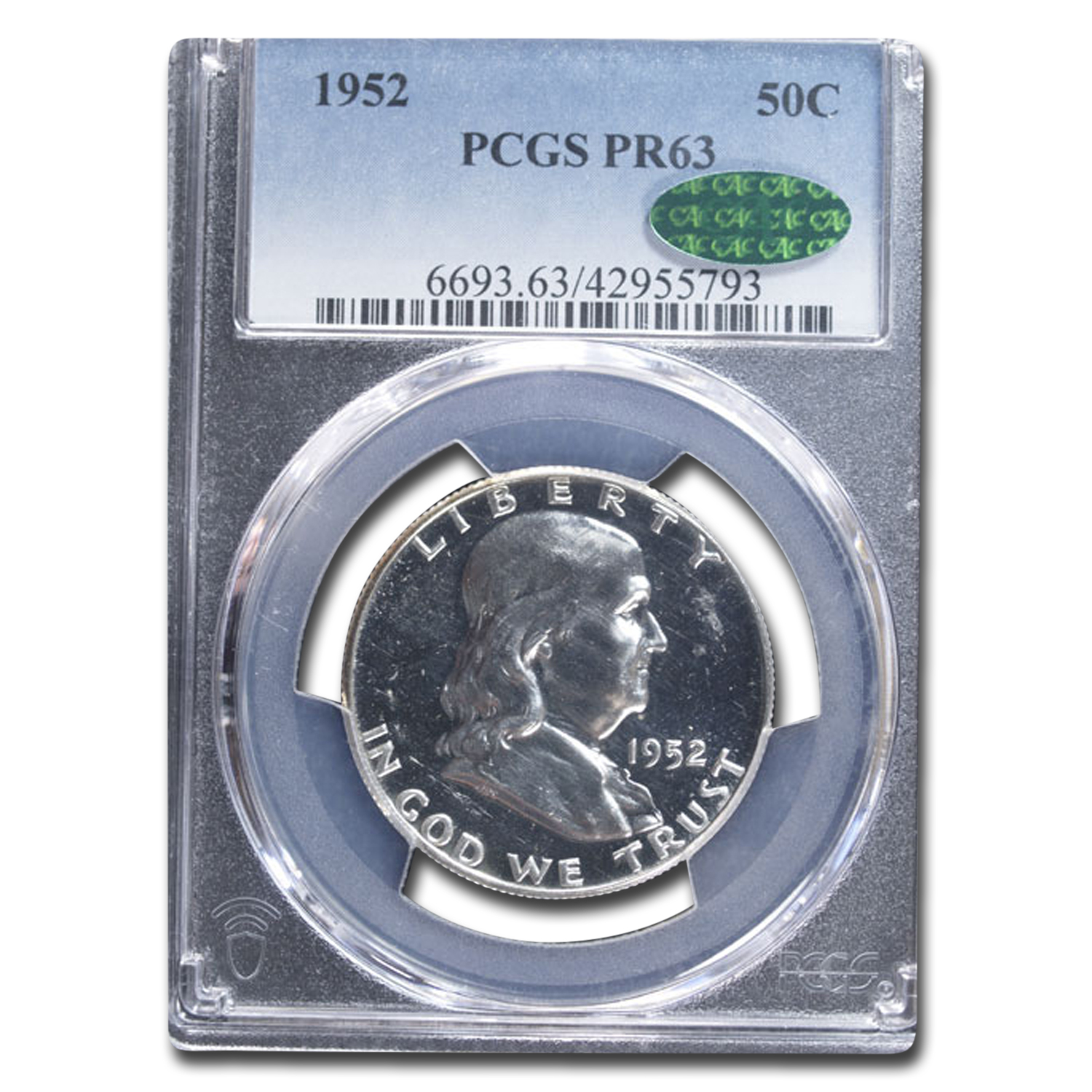 Buy 1952 Franklin Half Dollar PR-63 PCGS CAC - Click Image to Close