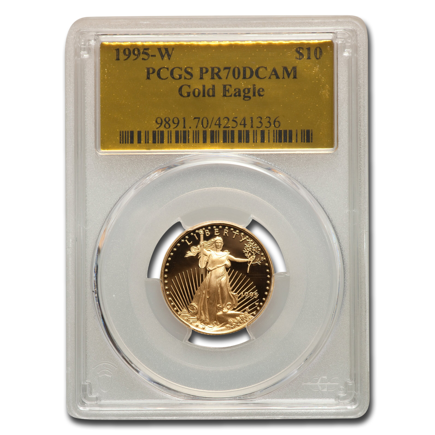 Buy 1995-W 1/4 oz Proof American Gold Eagle PR-70 PCGS (Gold Foil)