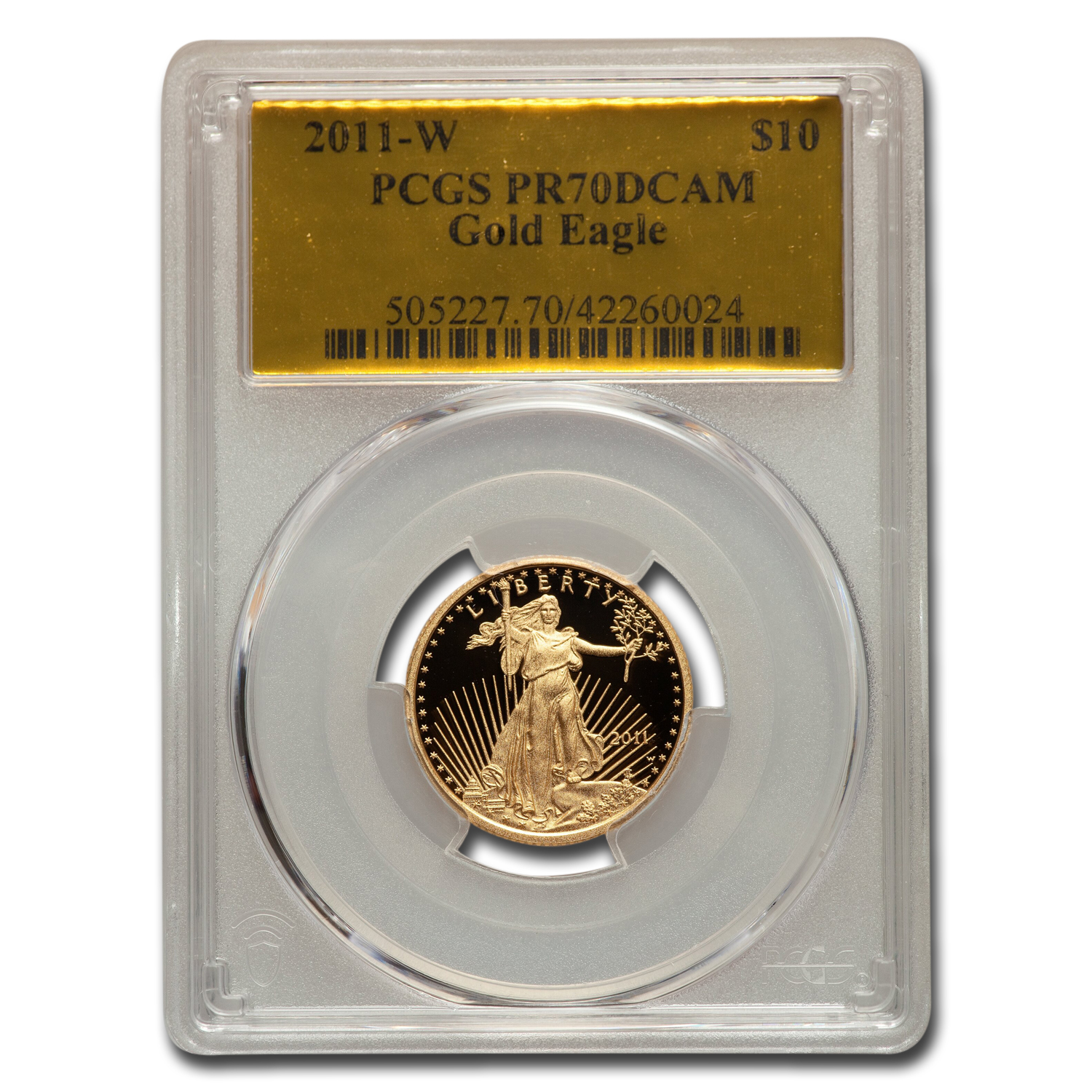 Buy 2011-W 1/4 oz Proof American Gold Eagle PR-70 PCGS (Gold Foil)