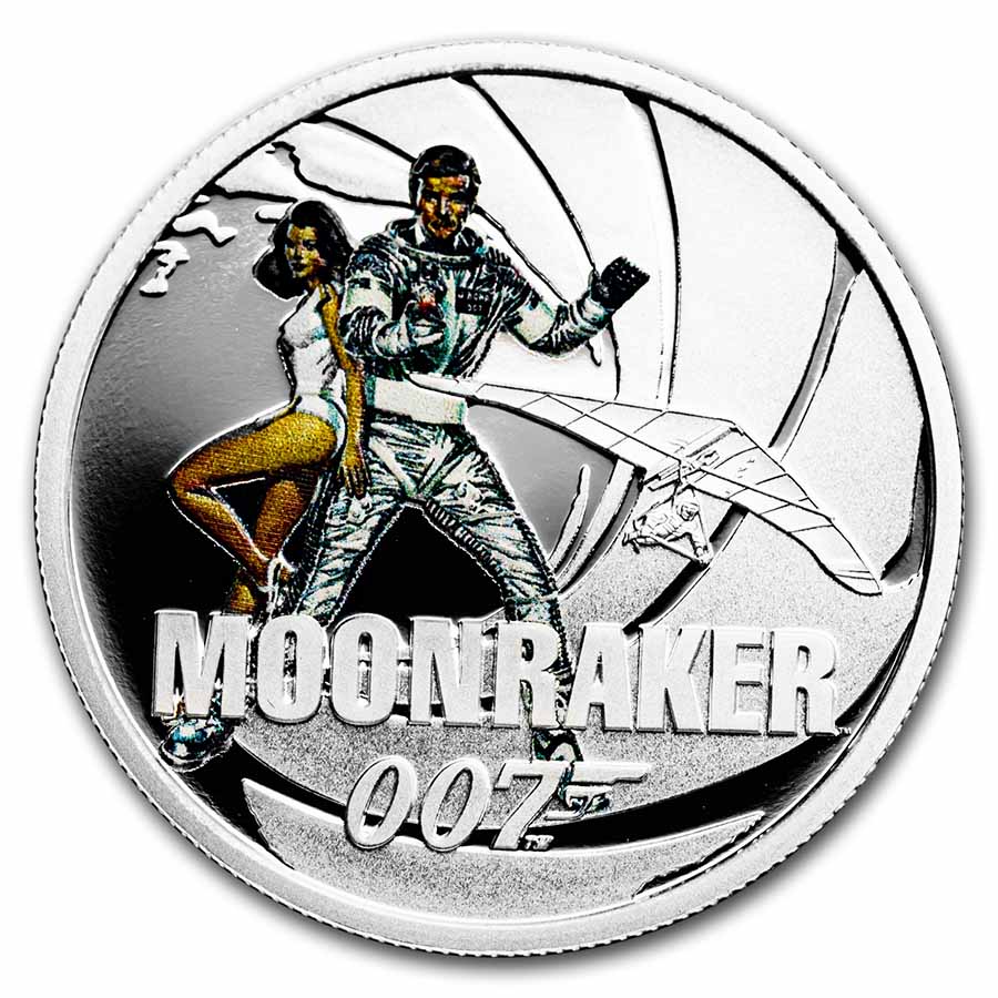 Buy 2021 Tuvalu 1/2 oz Silver 007 James Bond Movie Moonraker - Click Image to Close
