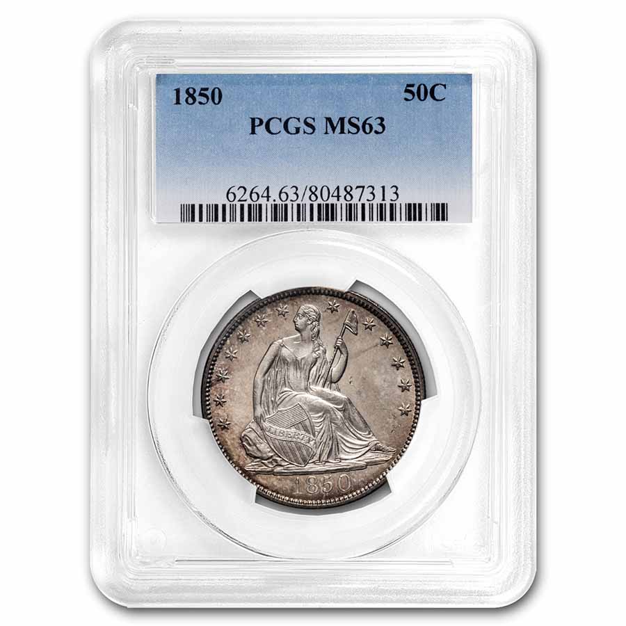 Buy 1850 Liberty Seated Half Dollar MS-63 PCGS