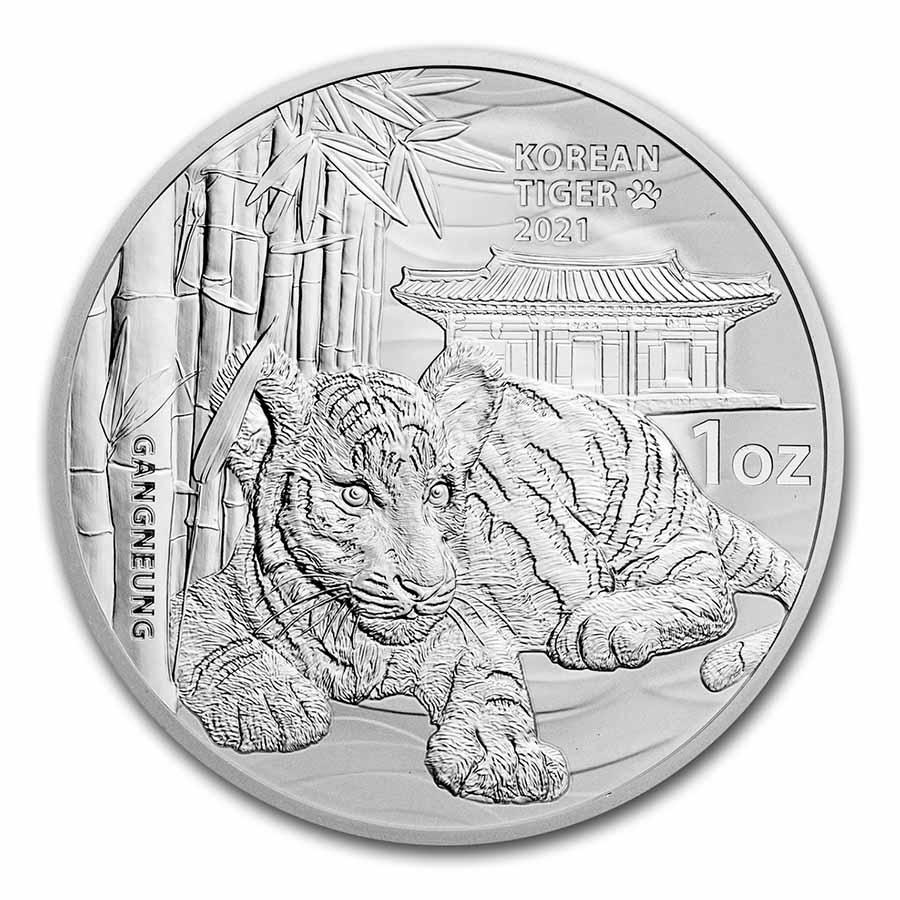 Buy 2021 South Korea 1 oz Silver Tiger BU