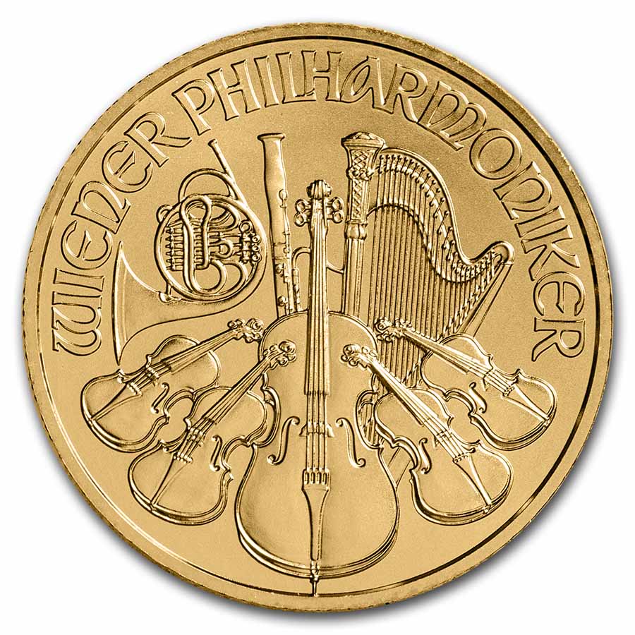 Buy 2022 Austria 1/4 oz Gold Philharmonic BU