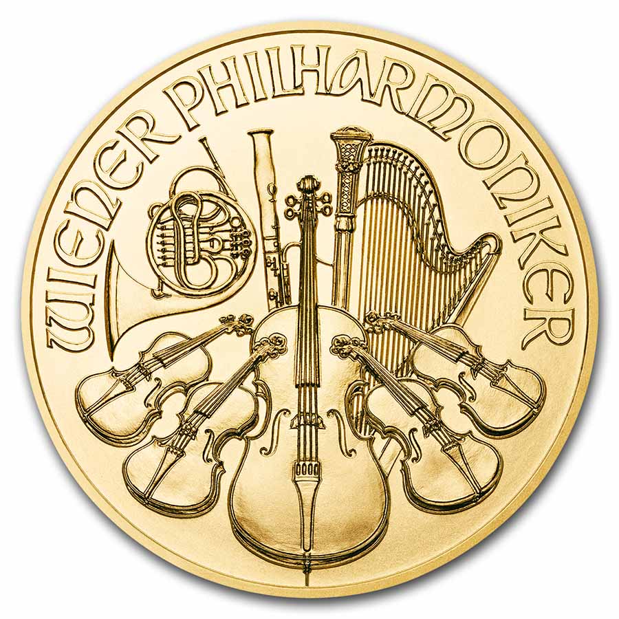 Buy 2022 Austria 1/10 oz Gold Philharmonic BU - Click Image to Close