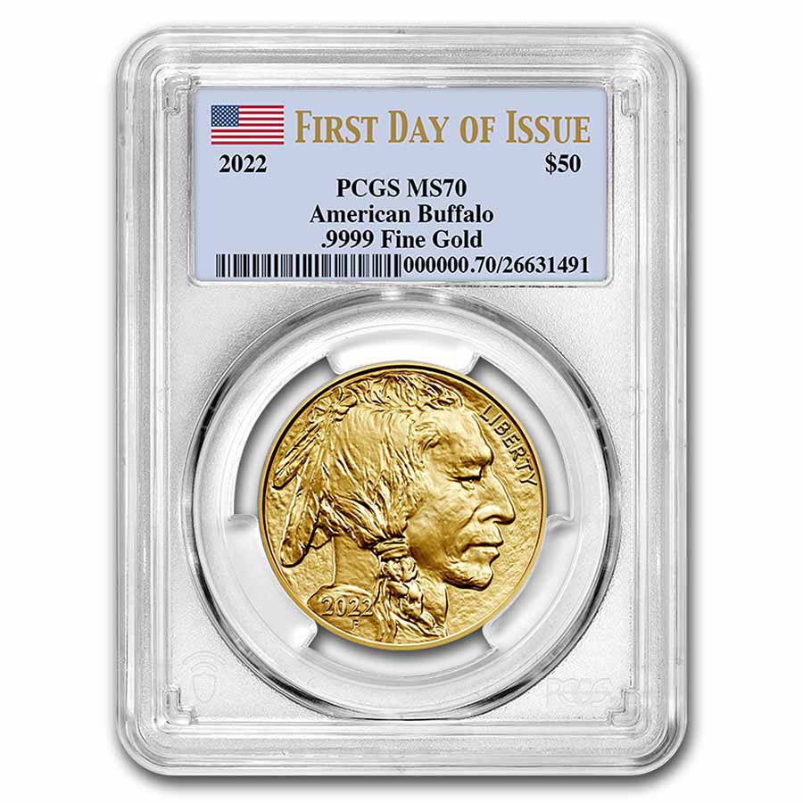 Buy 2022 1 oz Gold Buffalo MS-70 PCGS (First Day of Issue)