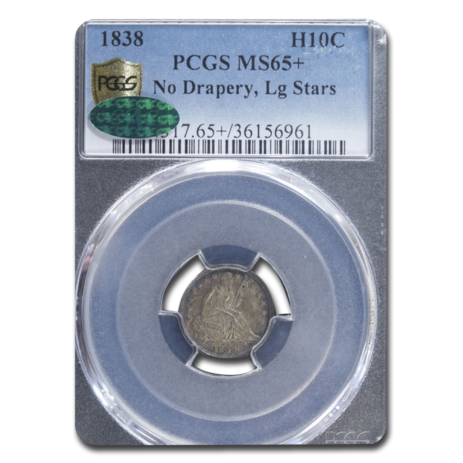 Buy 1838 Liberty Seated Half Dime MS-65+ PCGS CAC