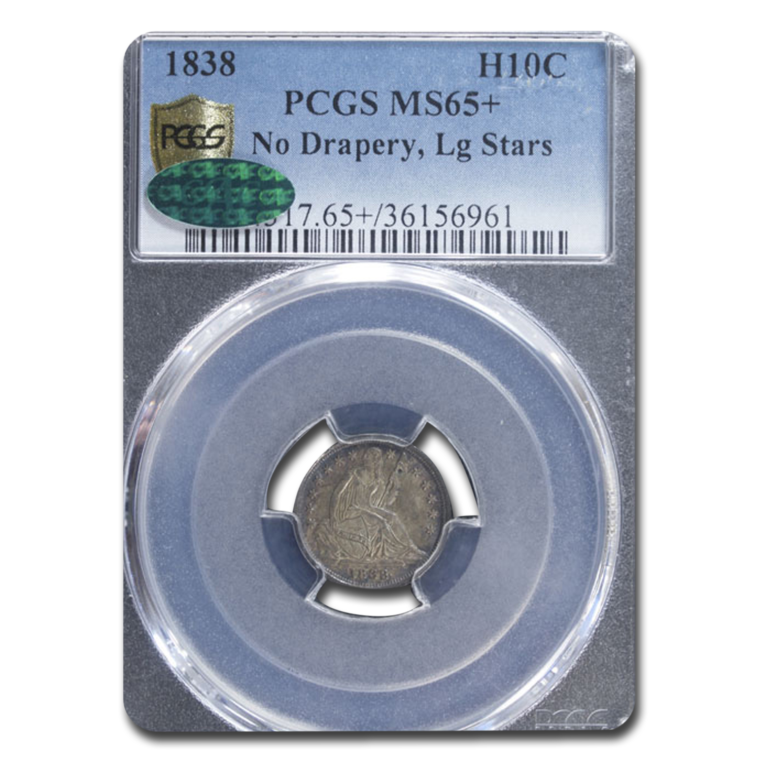 Buy 1838 Liberty Seated Half Dime MS-65+ PCGS CAC - Click Image to Close