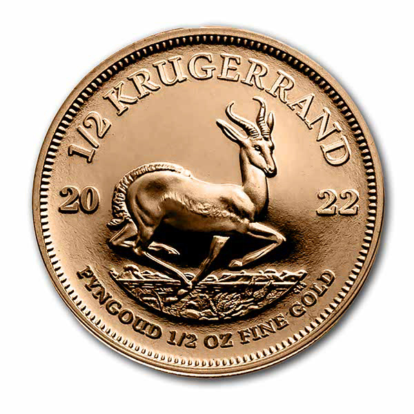 Buy 2022 South Africa 1/2 oz Gold Krugerrand BU