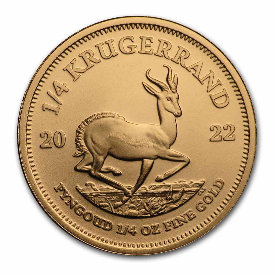 Buy 2022 South Africa 1/4 oz Gold Krugerrand BU