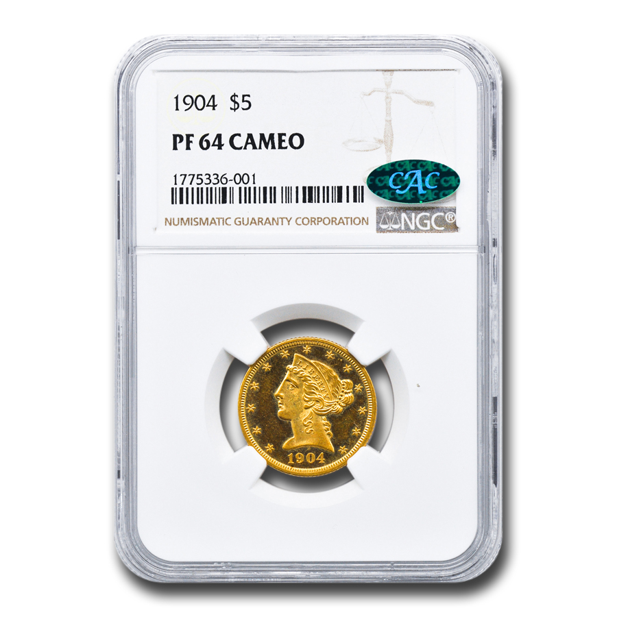 Buy 1904 $5 Liberty Gold Half Eagle PF-64 Cameo NGC CAC