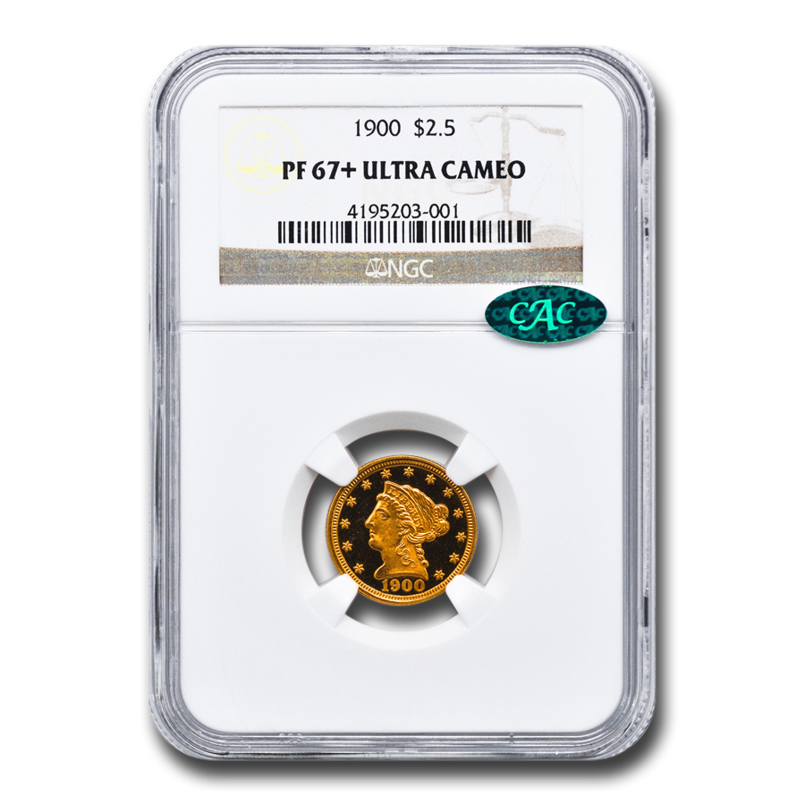 Buy 1900 $2.50 Liberty Gold Quarter Eagle PF-67+ UCAM NGC CAC