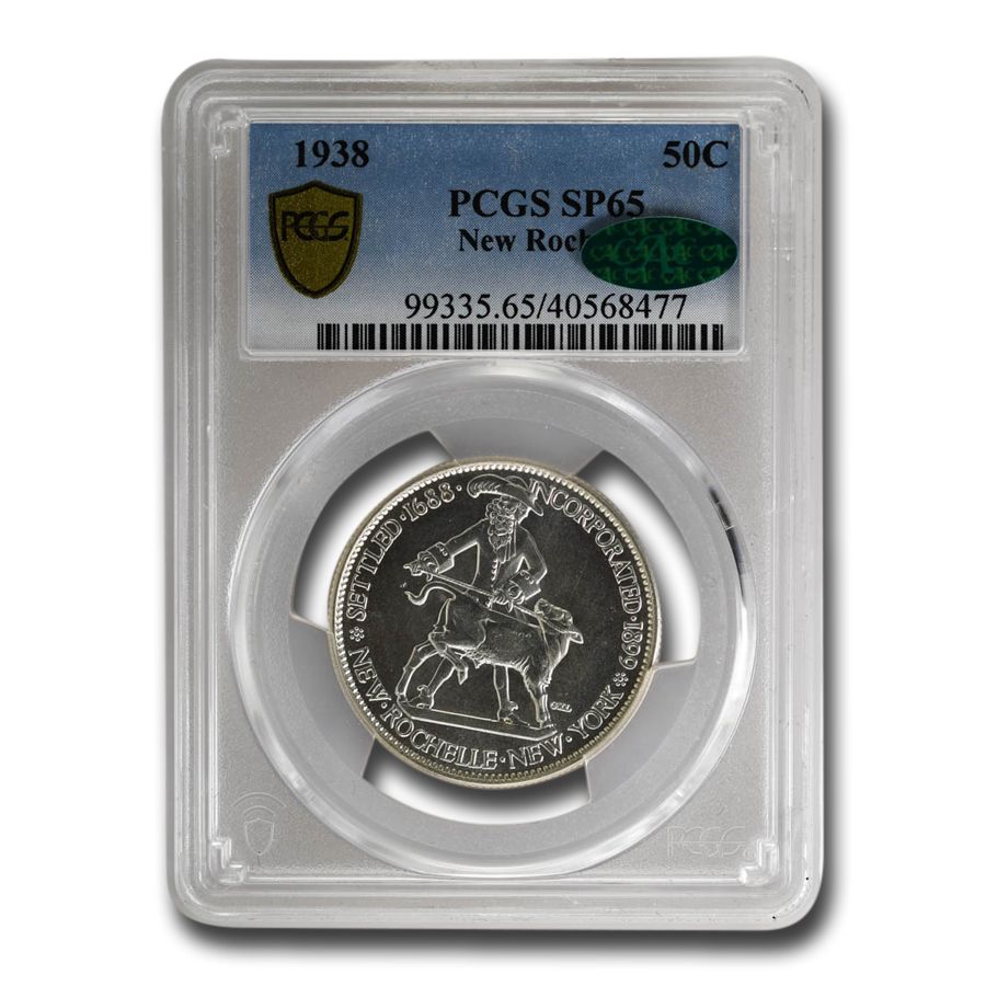 Buy 1938 New Rochelle Half 250th Anniversary SP-65 PCGS CAC