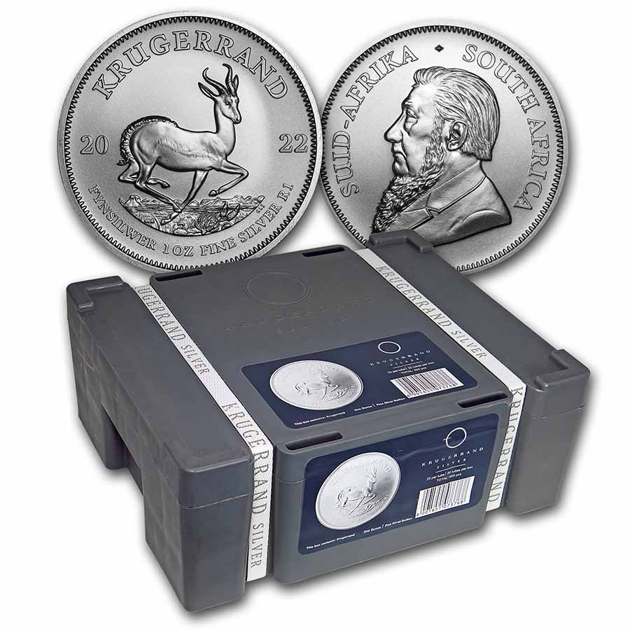 Buy 2022 500-Coin South Africa 1 oz Silver Krugerrand Monster Box