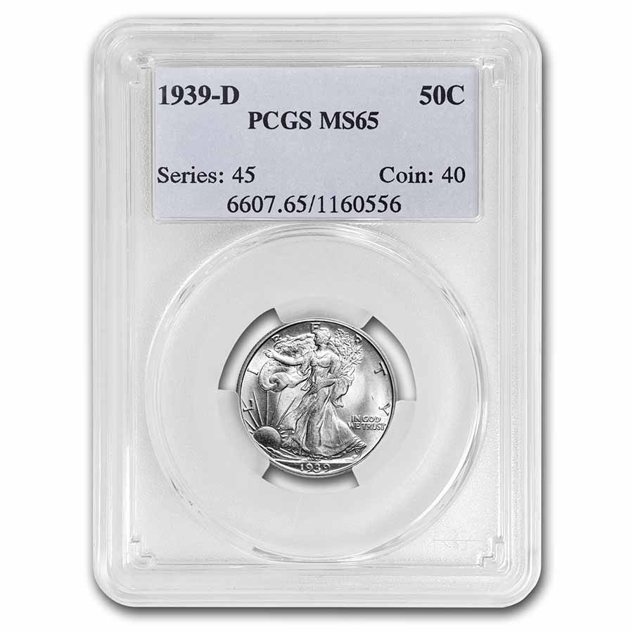 Buy 1939-D Walking Liberty Half Dollar MS-65 PCGS